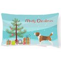 Carolines Treasures Beagle Merry Christmas Tree Canvas Fabric Decorative Pillow CA66506